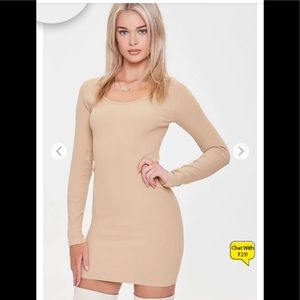 Ribbed Long Sleeve Bodycon Mini Dress NWT